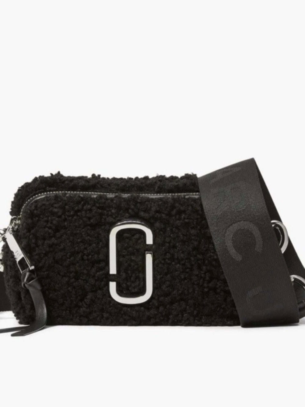 Black Faux Fur Shoulder Bag